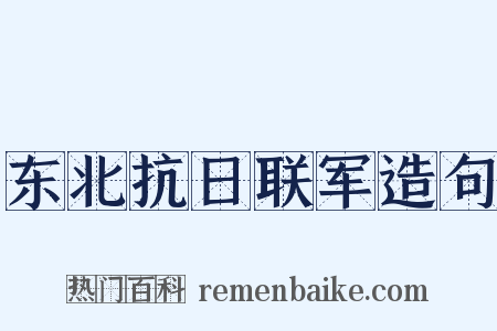 东北抗日联军造句是什么意思的图片